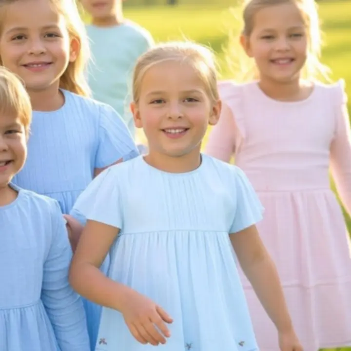 Dzieci prezentujące ulubione ubranka DailyKidsWear