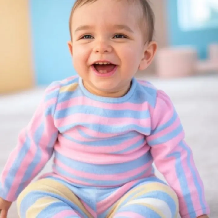 Radosne dziecko w kolorowej stylizacji z kolekcji Kids DailyKidsWear